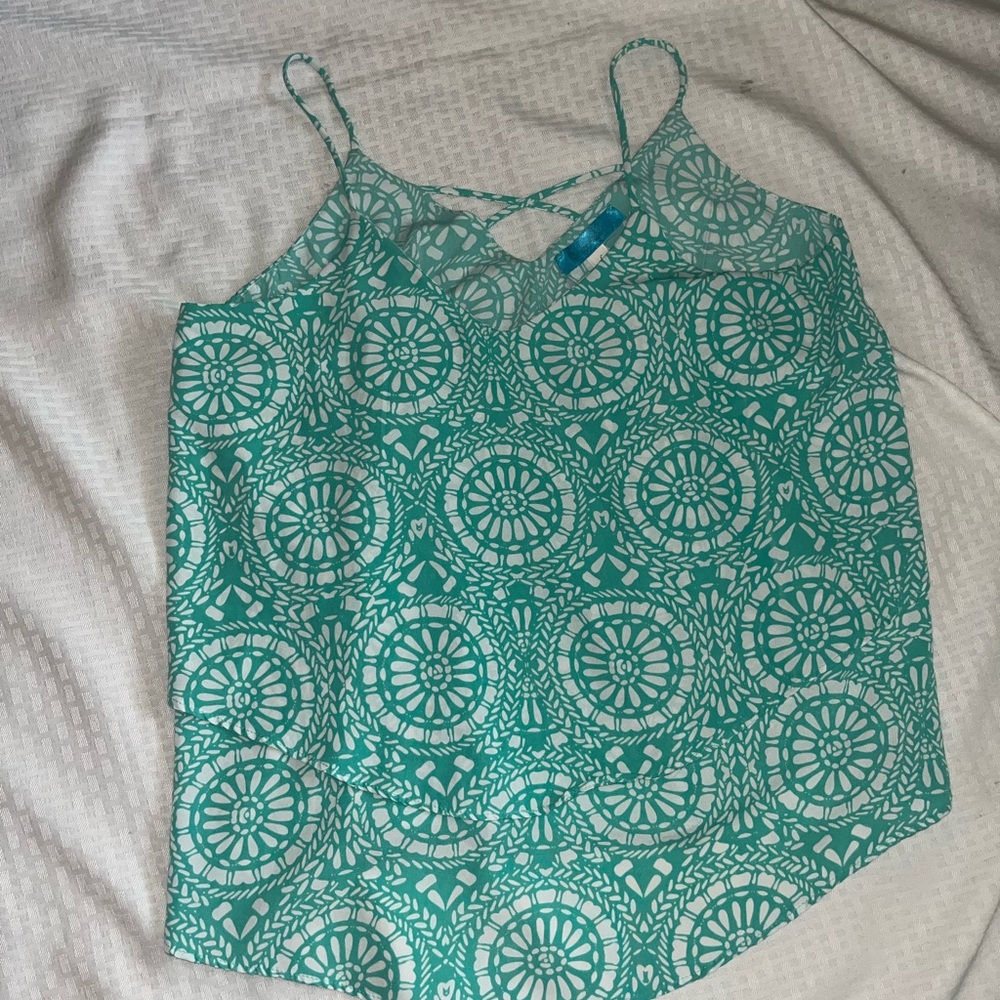 Buttons Teal Mandala Camisole